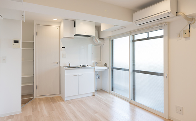 家具・家電付き寮完備ワンルーム